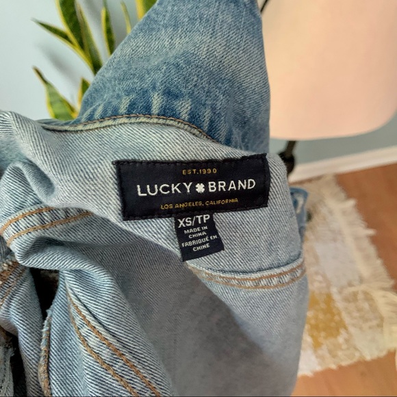 ❗️Sold❗️[ Lucky Brand ] Tomboy Trucker Denim Jacket • Size XS • 100% Cotton - Picture 8 of 11